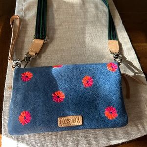 Leather Consuela Blue crossbody ❤️